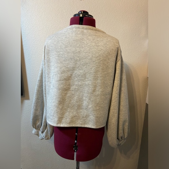 CAD Lace-Up Balloon Sleeve Sweatshirt XS - Picture 4 of 12